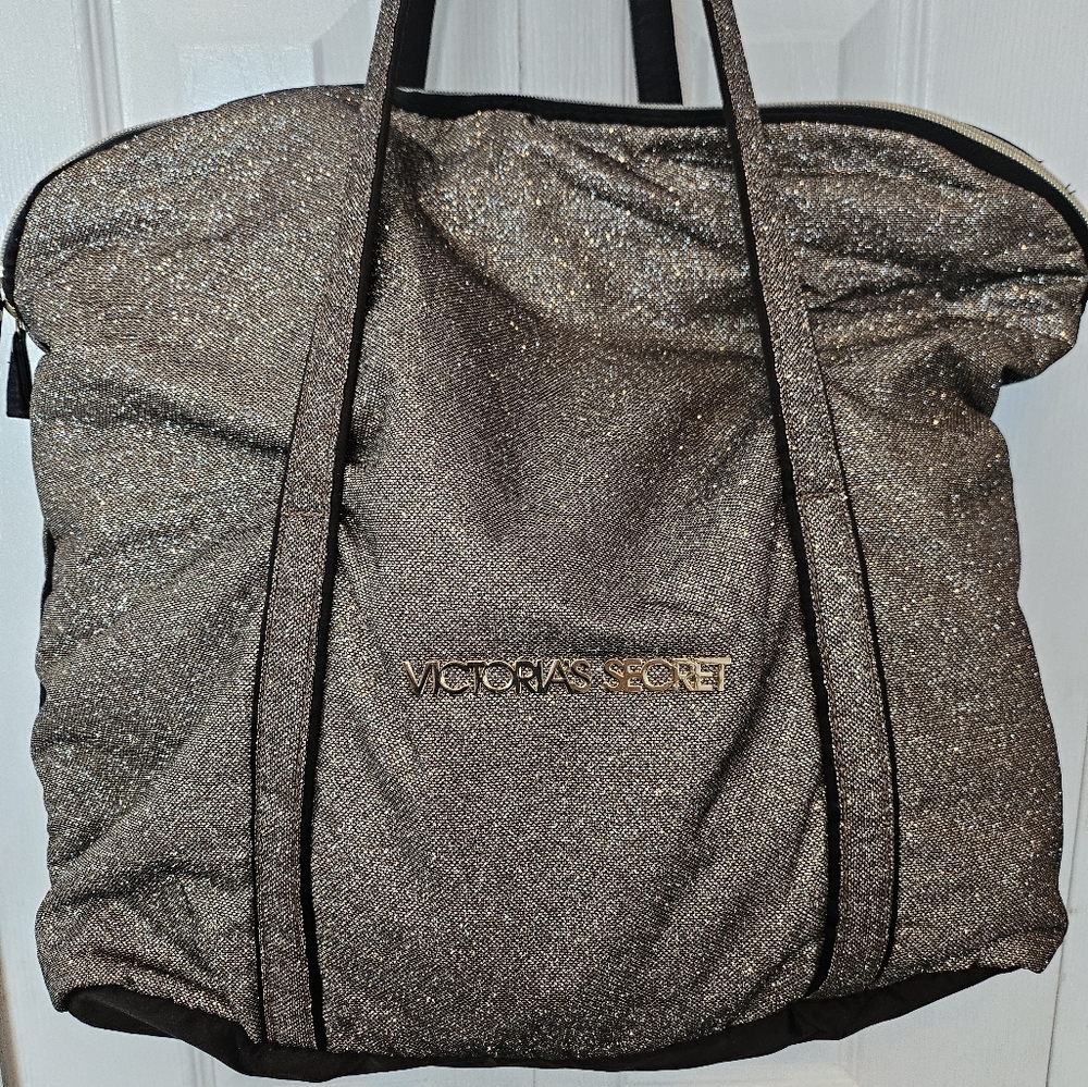 Victoria's Secret Brown Tote Bag with Shimmer Finish